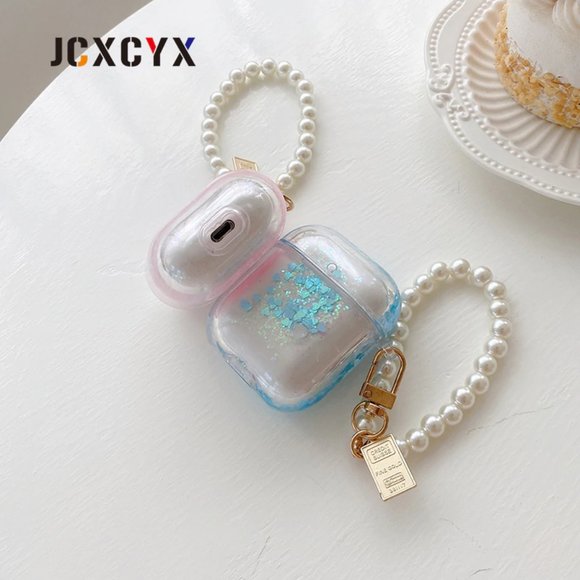 Glitter Liquid Quick Sand Airpods 1 2 Pro case - Picture 3 of 9